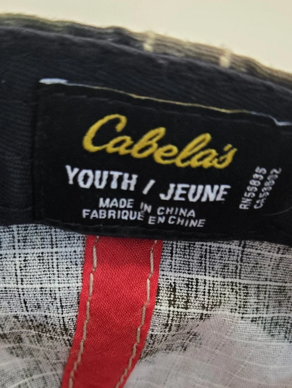 🧢 Cabela's Youth Camo Snapback Hat Legendary Outfitter American Flag Cap